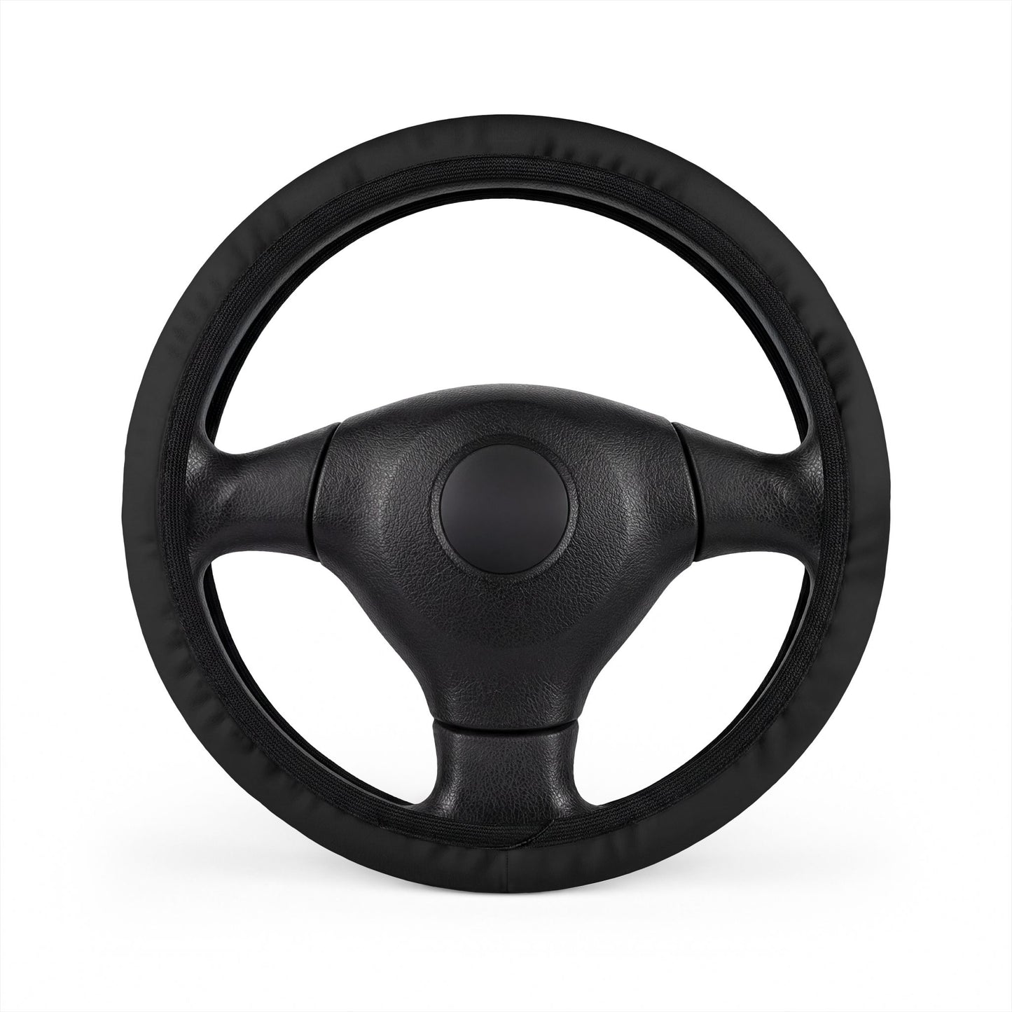 Leatherette Steering Wheel Cover - Black