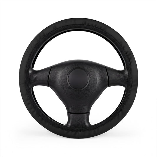 Leatherette Steering Wheel Cover - Black